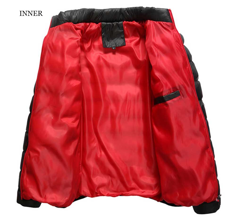 Casual Slim Fit Pure Color Stand Collar Warm Coat for Men