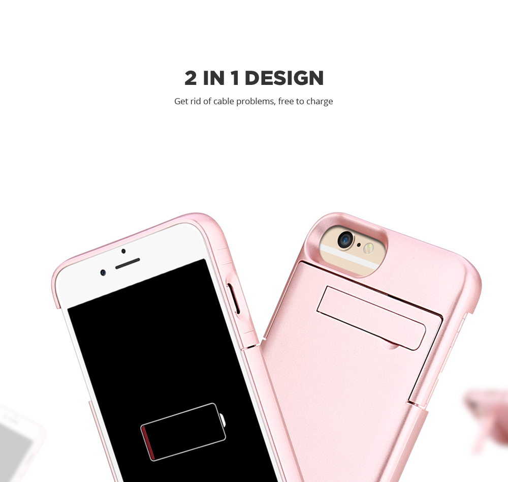4000mAh External Battery Power Bank Charger Cover with Kickstand for iPhone 6 Plus / 6S Plus / 7 Plus 5.5 inch 4000mAh External Battery Power Bank Charger Cover with Kickstand for iPhone 6 Plus / 6S Plus / 7 Plus 5.5 inch