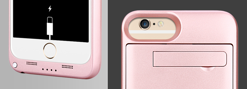 4000mAh External Battery Power Bank Charger Cover with Kickstand for iPhone 6 Plus / 6S Plus / 7 Plus 5.5 inch 4000mAh External Battery Power Bank Charger Cover with Kickstand for iPhone 6 Plus / 6S Plus / 7 Plus 5.5 inch