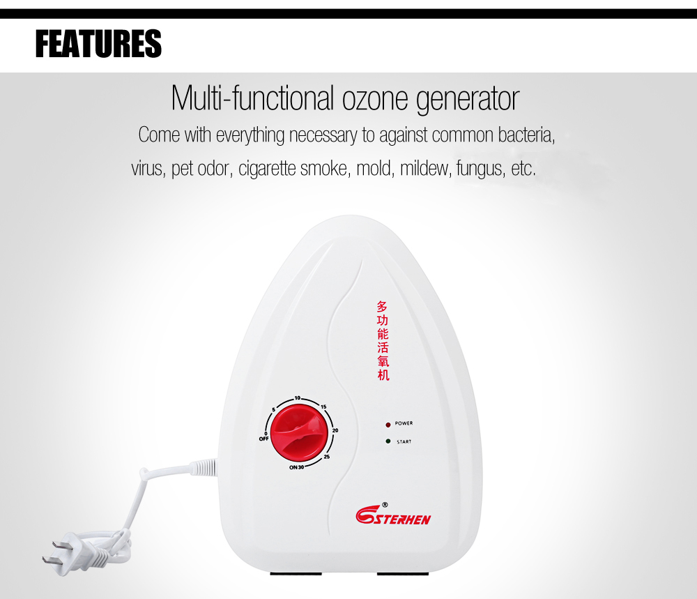 STERHEN Portable Ozone Generator Ozonator Sterilizer Air Purifier STERHEN Portable Ozone Generator Ozonator Sterilizer Air Purifier