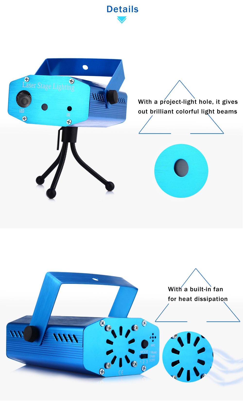 AC 100 - 240V 9W Mini LED Laser Stage Light RGB Projector Lighting for Party DJ KTV AC 100 - 240V 9W Mini LED Laser Stage Light RGB Projector Lighting for Party DJ KTV