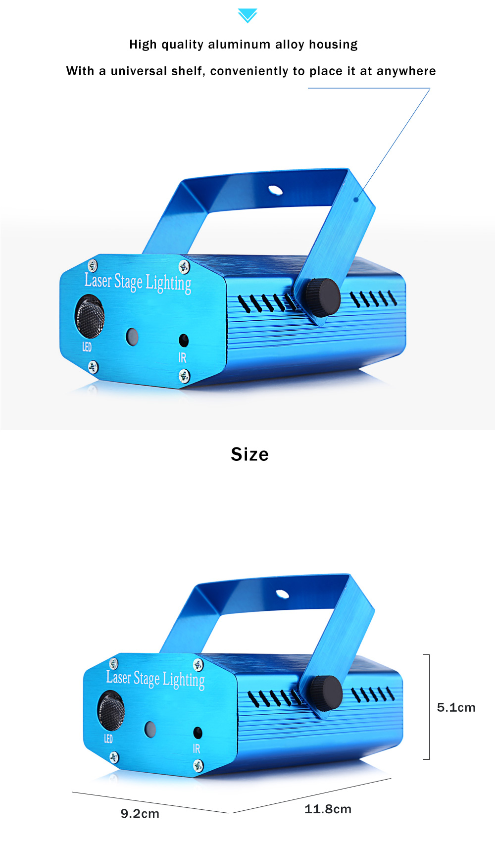 AC 100 - 240V 9W Mini LED Laser Stage Light RGB Projector Lighting for Party DJ KTV AC 100 - 240V 9W Mini LED Laser Stage Light RGB Projector Lighting for Party DJ KTV