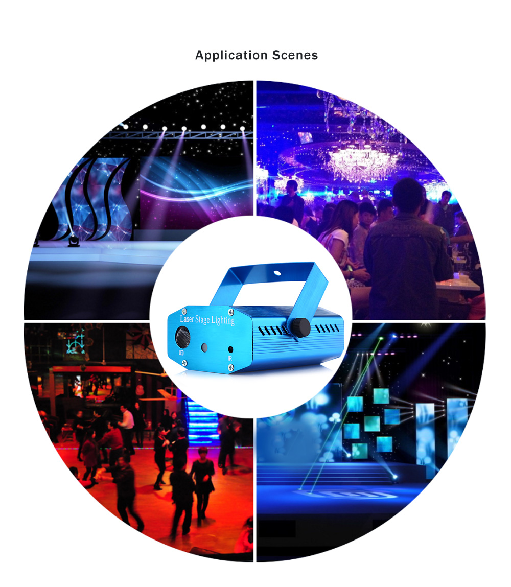 AC 100 - 240V 9W Mini LED Laser Stage Light RGB Projector Lighting for Party DJ KTV AC 100 - 240V 9W Mini LED Laser Stage Light RGB Projector Lighting for Party DJ KTV