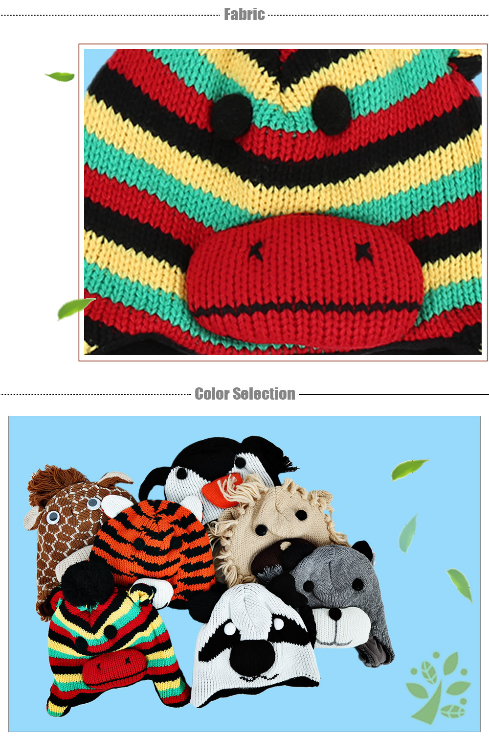 QULEXING Cute Animal Design Knitted Child Hat QULEXING Cute Animal Design Knitted Child Hat