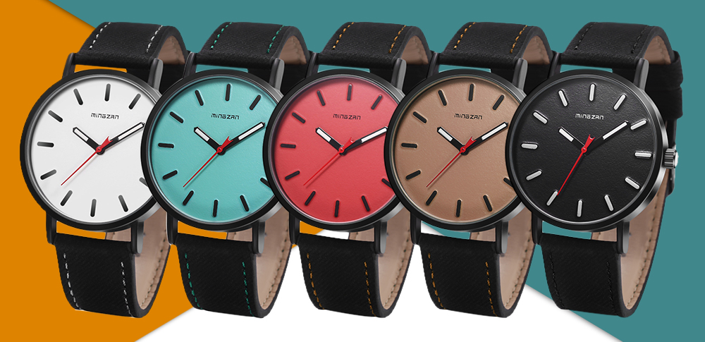 MINGZAN 6306 Unisex Quartz Watch Luminous Pointer Leather Band Daily Water Resistance Wristwatch MINGZAN 6306 Unisex Quartz Watch Luminous Pointer Leather Band Daily Water Resistance Wristwatch