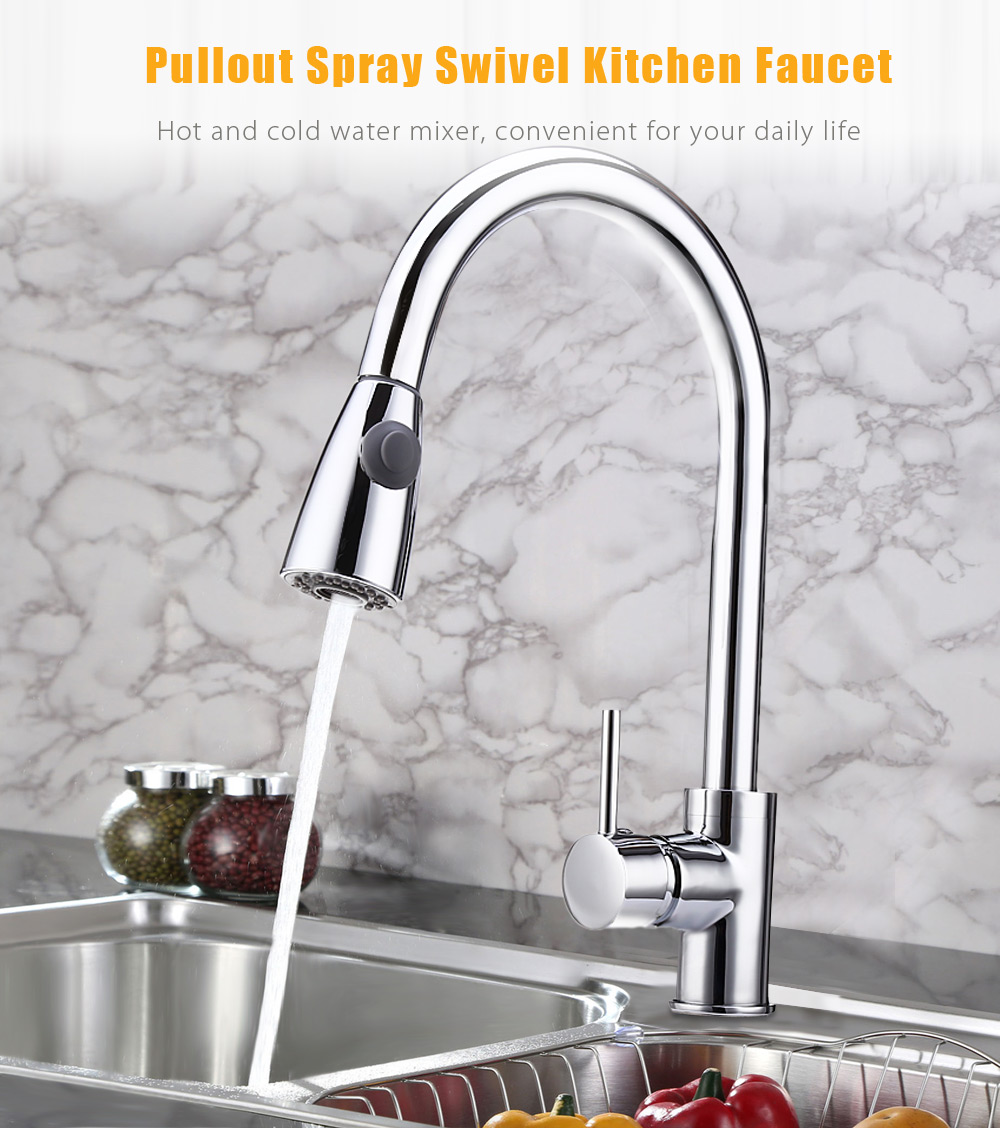 Deck Mounted Pullout Spray Single Handle Swivel Kitchen Faucet Deck Mounted Pullout Spray Single Handle Swivel Kitchen Faucet