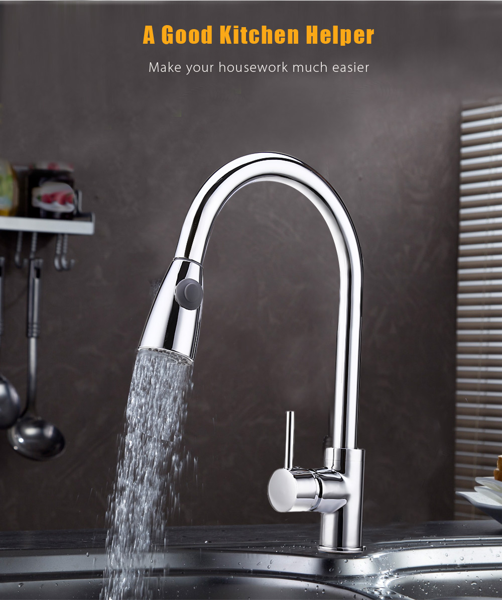 Deck Mounted Pullout Spray Single Handle Swivel Kitchen Faucet Deck Mounted Pullout Spray Single Handle Swivel Kitchen Faucet