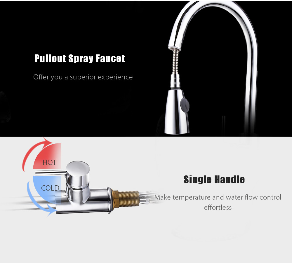 Deck Mounted Pullout Spray Single Handle Swivel Kitchen Faucet Deck Mounted Pullout Spray Single Handle Swivel Kitchen Faucet