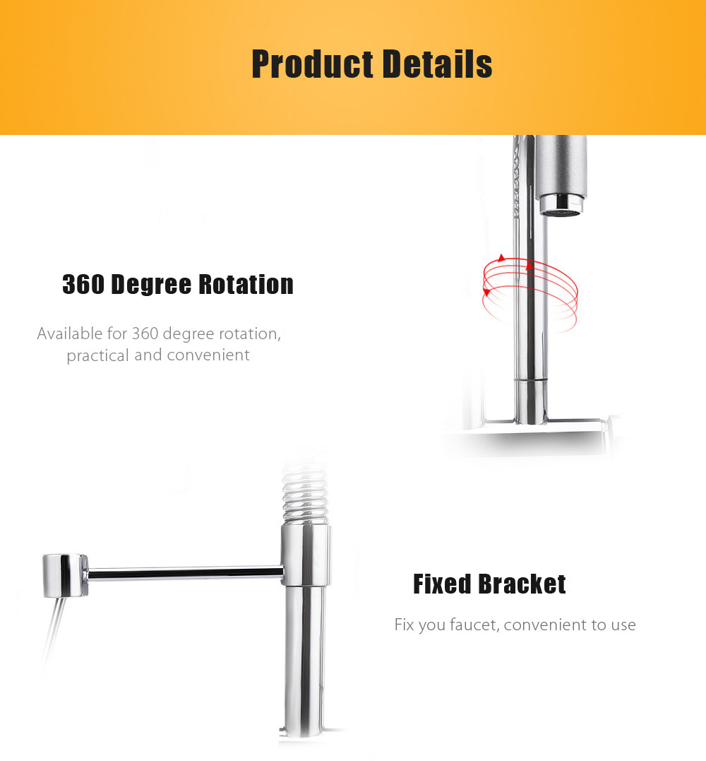Deck Mounted Double Swivel Pull-down Spray Kitchen Faucet Mixer Tap Deck Mounted Double Swivel Pull-down Spray Kitchen Faucet Mixer Tap