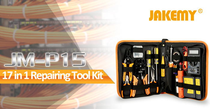 JAKEMY JM - P15 17 in 1 Professional Soldering Iron Suit for Networking Issue