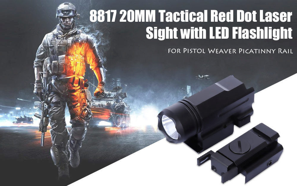 8817 20MM Tactical Red Dot Laser Sight with LED Flashlight for Pistol Weaver Picatinny Rail 8817 20MM Tactical Red Dot Laser Sight with LED Flashlight for Pistol Weaver Picatinny Rail