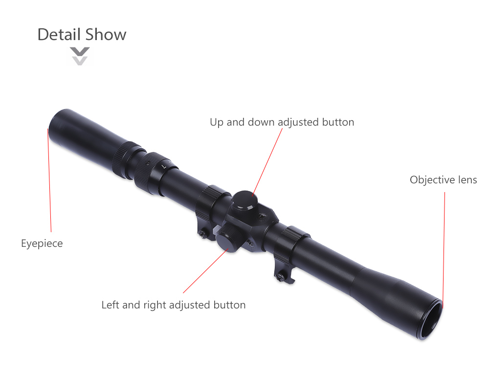 3 - 7 x 20 Red Laser Sighting Telescope Kit Sniper Hunting Accessory 3 - 7 x 20 Red Laser Sighting Telescope Kit Sniper Hunting Accessory