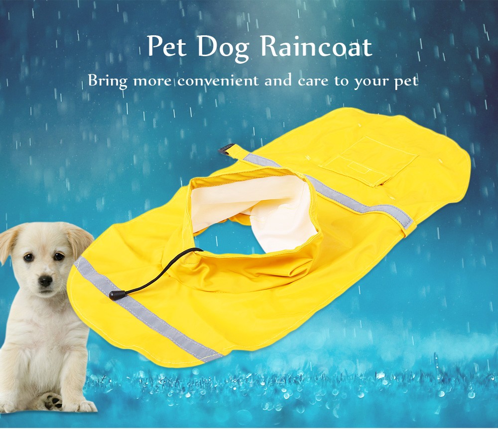 Adjustable Pet Dog Reflective Rain Jacket Raincoat with Cap Adjustable Pet Dog Reflective Rain Jacket Raincoat with Cap