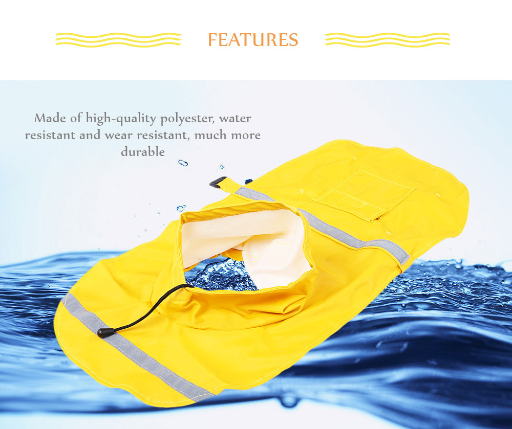 Adjustable Pet Dog Reflective Rain Jacket Raincoat with Cap Adjustable Pet Dog Reflective Rain Jacket Raincoat with Cap