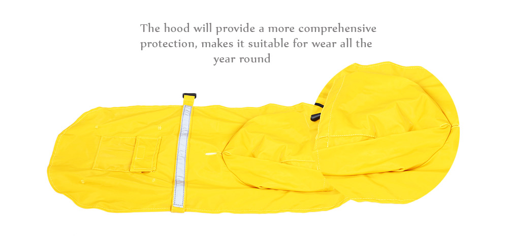 Adjustable Pet Dog Reflective Rain Jacket Raincoat with Cap Adjustable Pet Dog Reflective Rain Jacket Raincoat with Cap