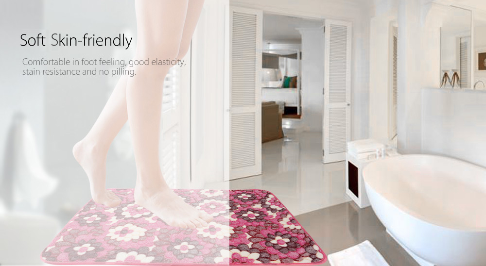 3pcs Soft Flower Anti-skid Bathroom Floor Mats Flannel Memory Foam Cover 3pcs Soft Flower Anti-skid Bathroom Floor Mats Flannel Memory Foam Cover
