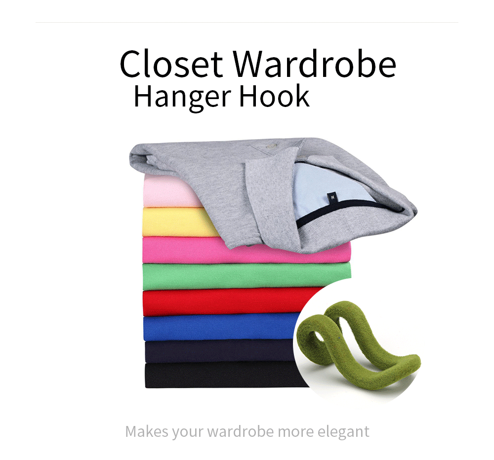 10pcs Creative Mini Flocking Clothes Hanger Hook Closet Organizer