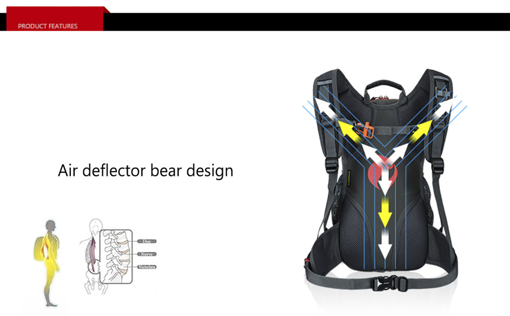 ANMEILU 15L Unisex Ultralight Bicycle Pack Backpack with Rain Helmet Cover for Cycling Hiking Climbing ANMEILU 15L Unisex Ultralight Bicycle Pack Backpack with Rain Helmet Cover for Cycling Hiking Climbing