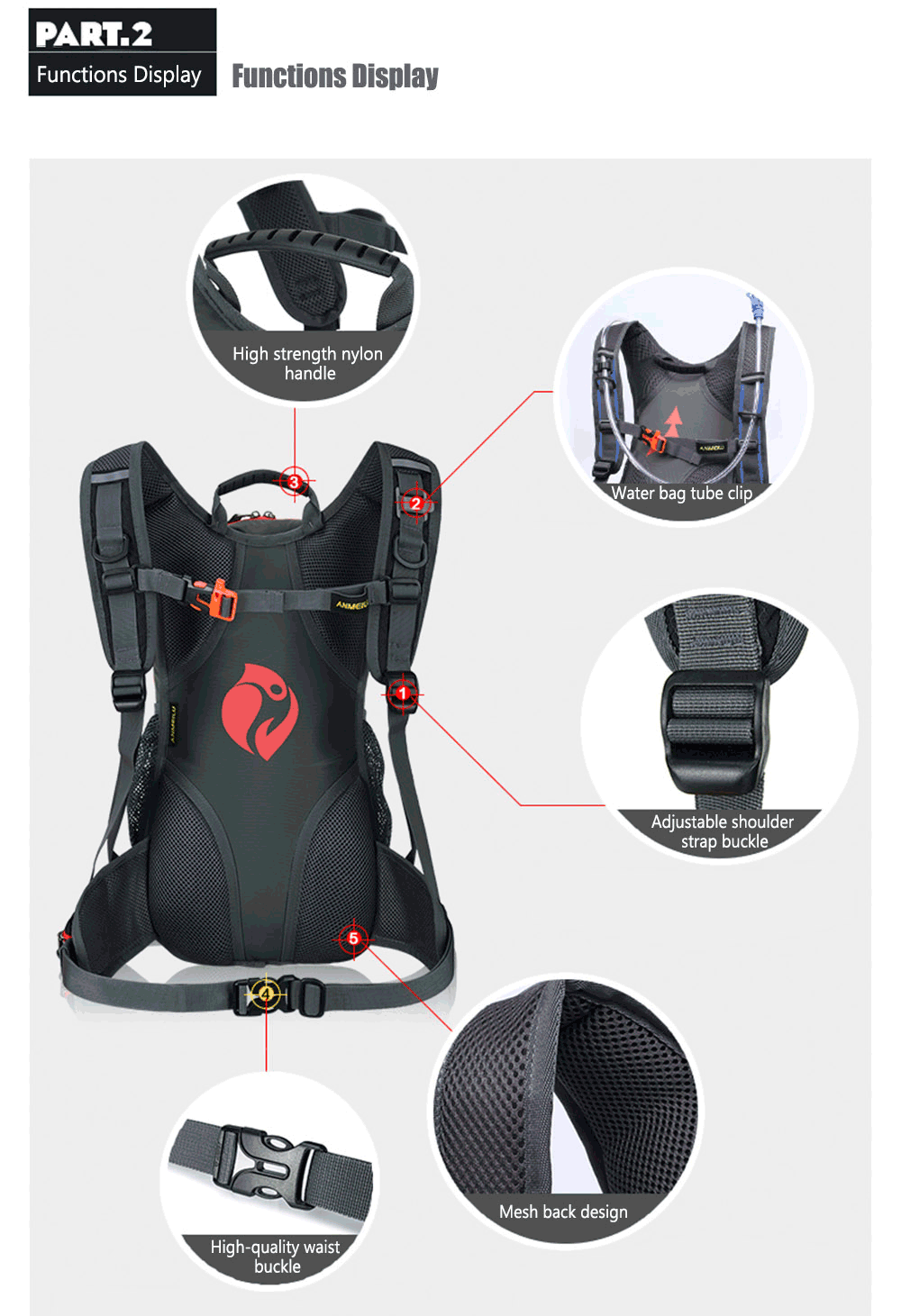 ANMEILU 15L Unisex Ultralight Bicycle Pack Backpack with Rain Helmet Cover for Cycling Hiking Climbing ANMEILU 15L Unisex Ultralight Bicycle Pack Backpack with Rain Helmet Cover for Cycling Hiking Climbing