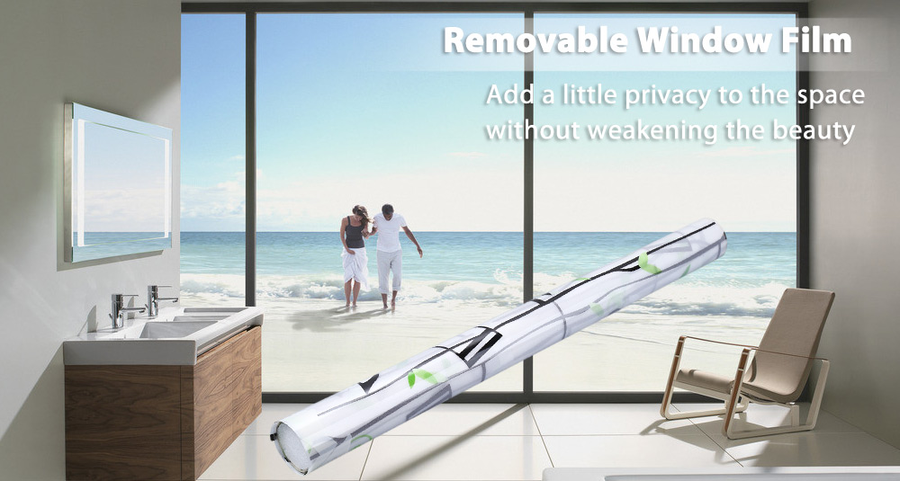 Removable Window Bathroom Showcase Film Cover Wallpaper Decor - Musical Note Pattern Removable Window Bathroom Showcase Film Cover Wallpaper Decor - Musical Note Pattern