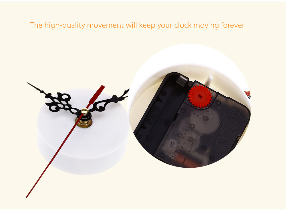 Lovely Creative Cartoon Deer Pattern Removable Wall Clock Sticker Decal for Living Room Bedroom Lovely Creative Cartoon Deer Pattern Removable Wall Clock Sticker Decal for Living Room Bedroom