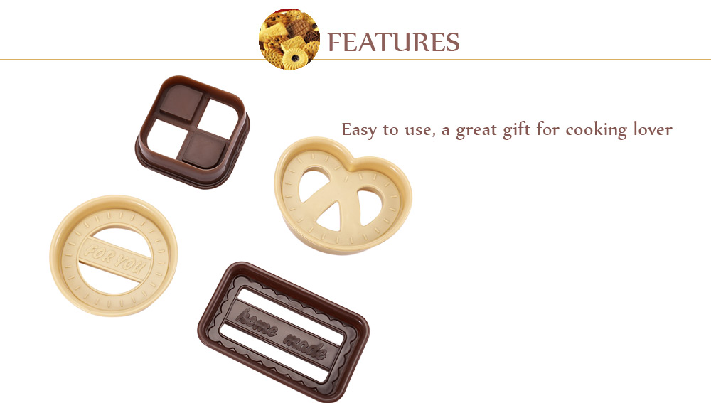 4pcs DIY Plastic Mold Cutters Fondant Cake Cookie Biscuit Baking Tool 4pcs DIY Plastic Mold Cutters Fondant Cake Cookie Biscuit Baking Tool