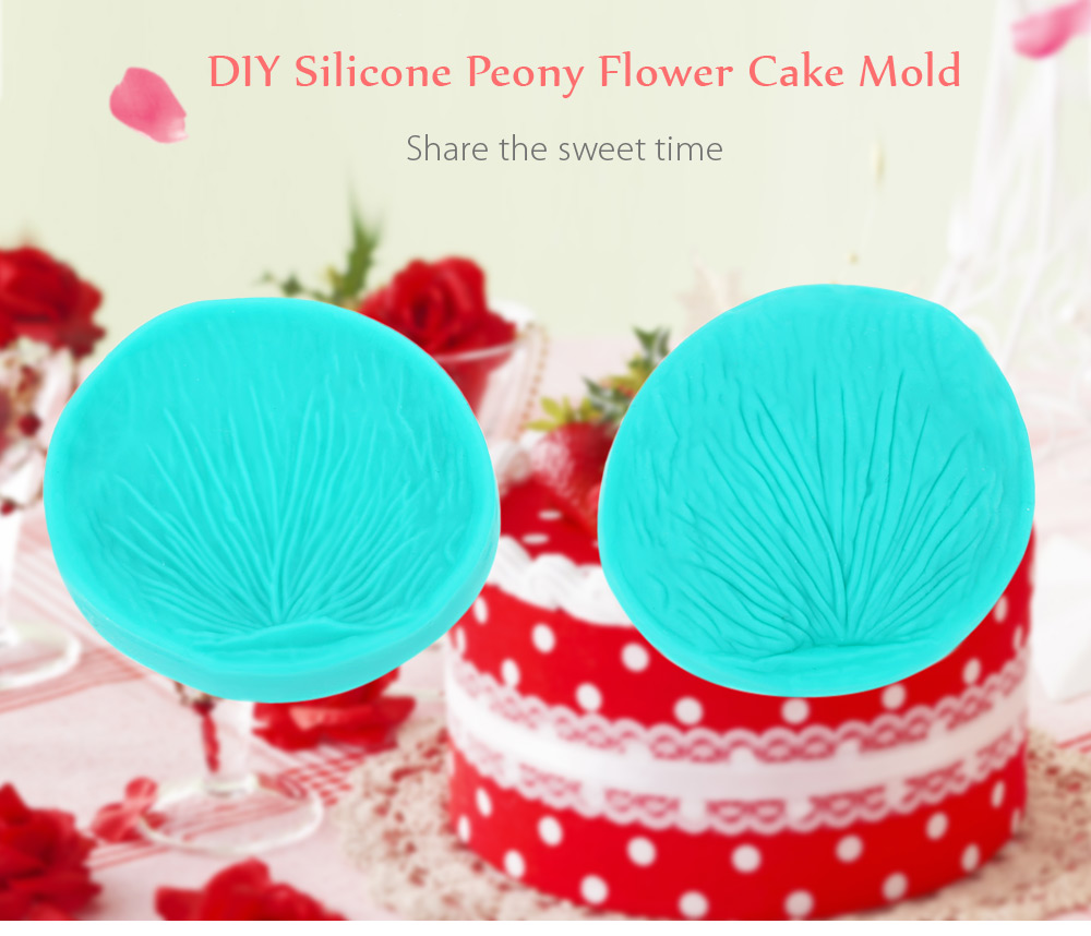 2pcs DIY Silicone Peony Flower Fondant Cake Mold Decorating Tool 2pcs DIY Silicone Peony Flower Fondant Cake Mold Decorating Tool