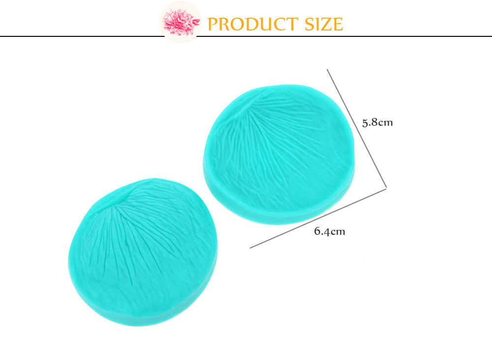 2pcs DIY Silicone Peony Flower Fondant Cake Mold Decorating Tool 2pcs DIY Silicone Peony Flower Fondant Cake Mold Decorating Tool