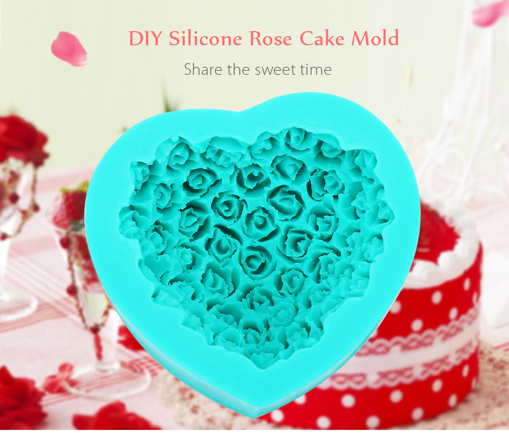 DIY Silicone Rose Flower Fondant Cake Mold Decorating Tool DIY Silicone Rose Flower Fondant Cake Mold Decorating Tool