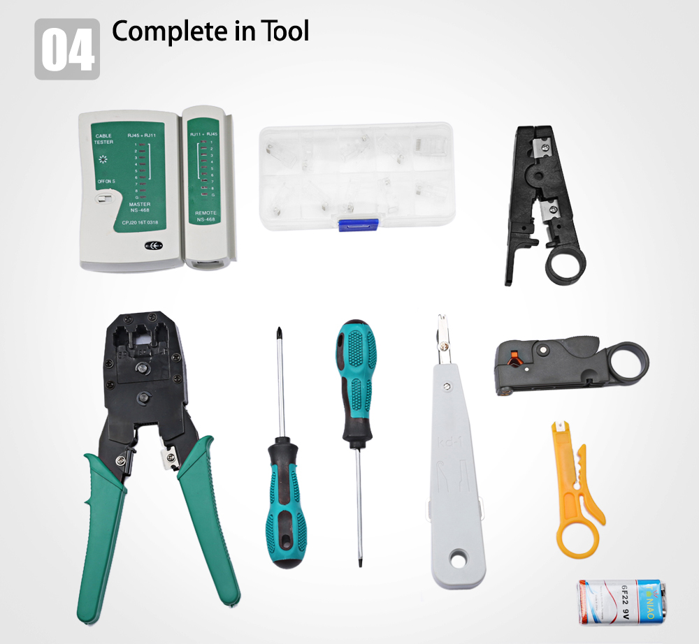 12 in 1 Generic Useful Network Maintenance Computer Repair Kit Tool Bag