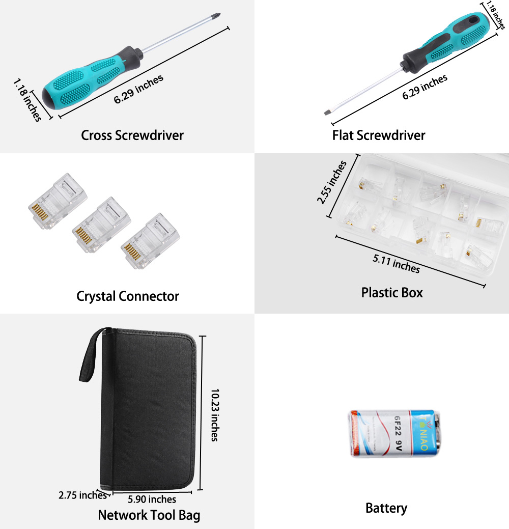 12 in 1 Generic Useful Network Maintenance Computer Repair Kit Tool Bag