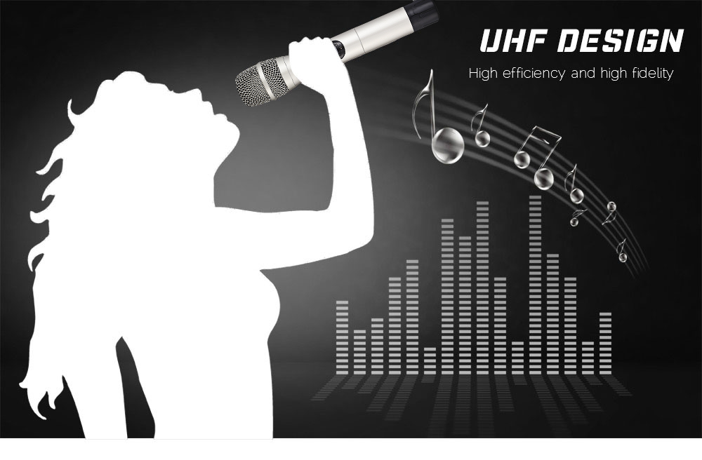 WEISRE U - 3316 720 - 770MHz UHF Dual Channel Transmitter Karaoke Professional Wireless Handheld Microphone Set WEISRE U - 3316 720 - 770MHz UHF Dual Channel Transmitter Karaoke Professional Wireless Handheld Microphone Set