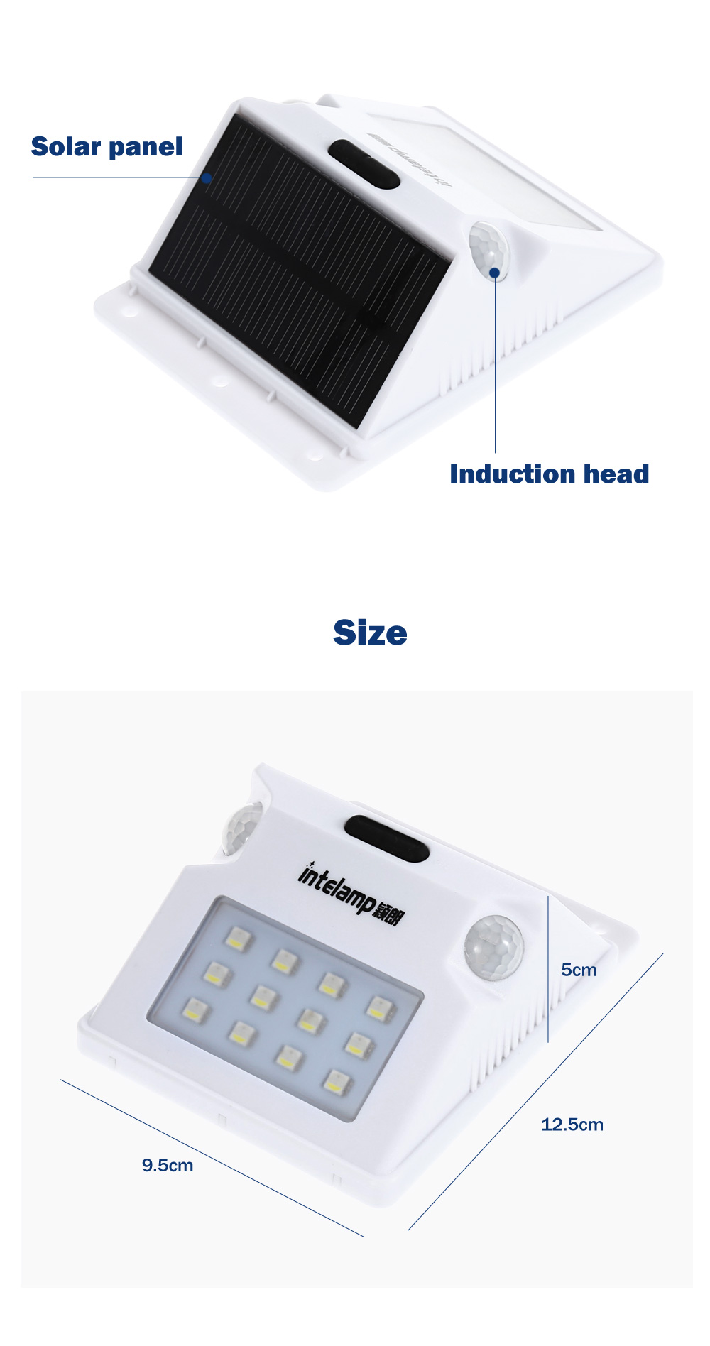 12 LEDs Solar Powered Motion Sensor Light Wall Lamp 12 LEDs Solar Powered Motion Sensor Light Wall Lamp