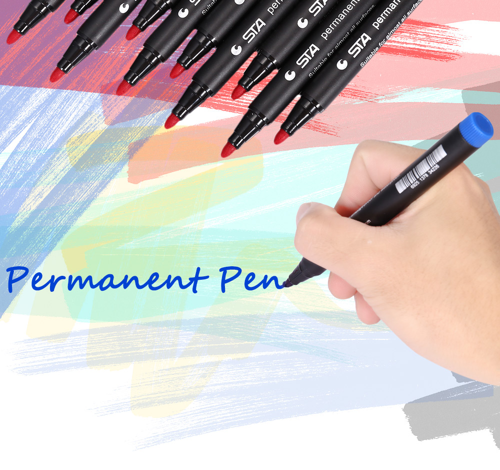 STA 4 Colors Small Permanent Pen Mark Painting STA 4 Colors Small Permanent Pen Mark Painting