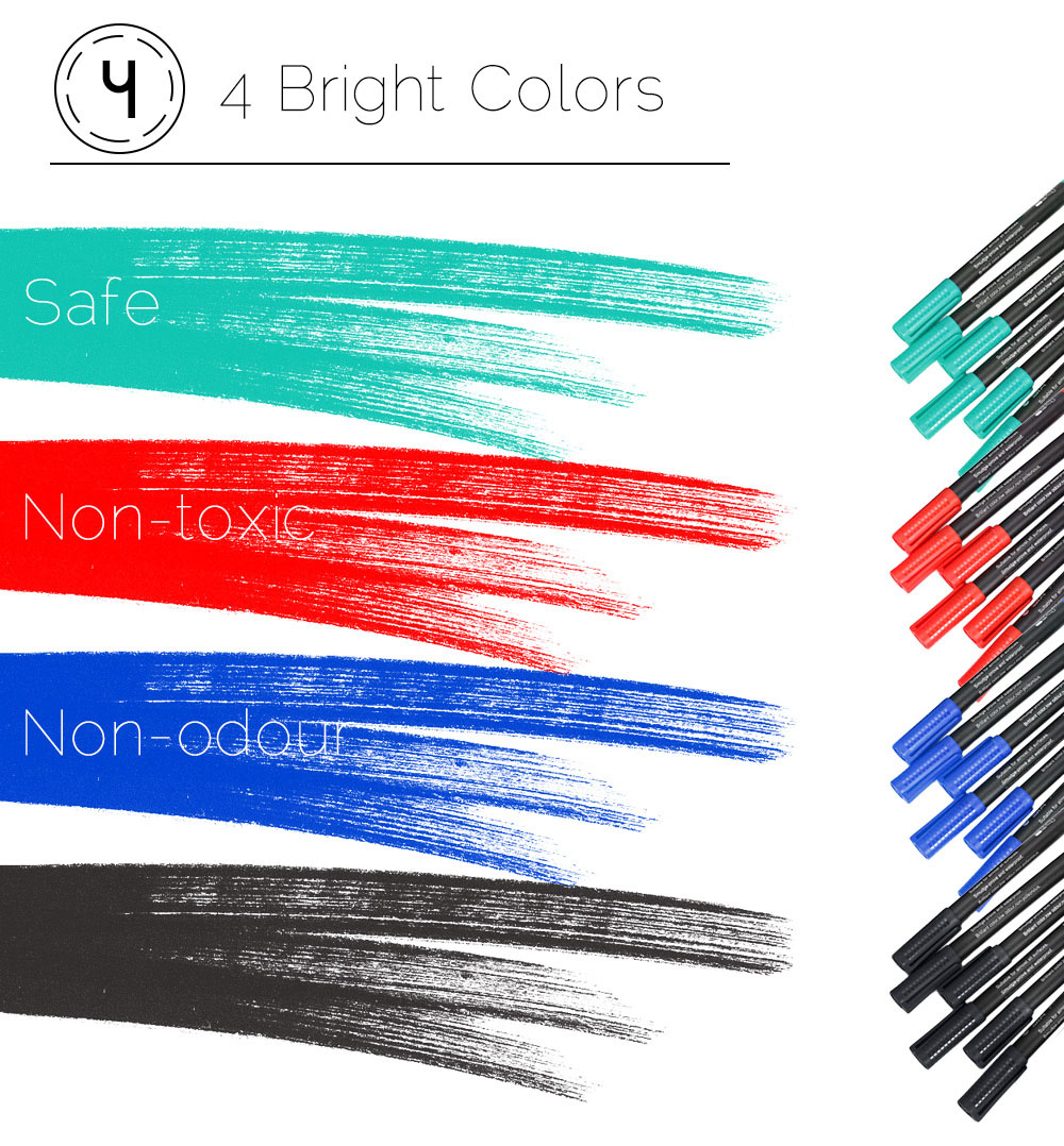 STA 4 Colors Small Permanent Pen Mark Painting STA 4 Colors Small Permanent Pen Mark Painting