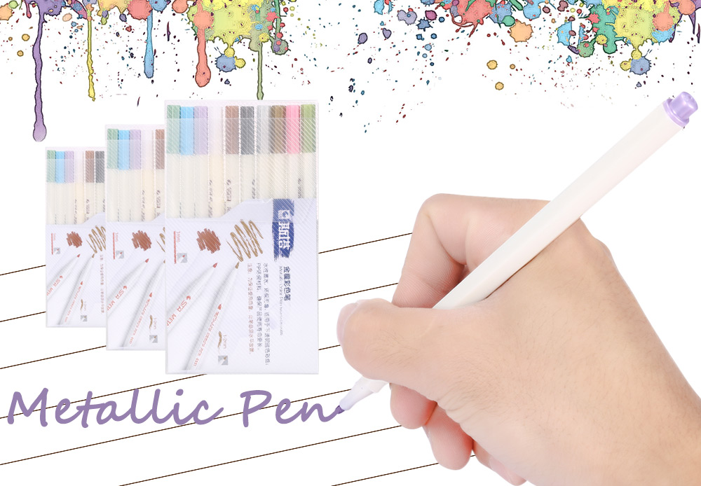 STA 10 Colors Metallic Pen Mark Painting Office Tackle STA 10 Colors Metallic Pen Mark Painting Office Tackle