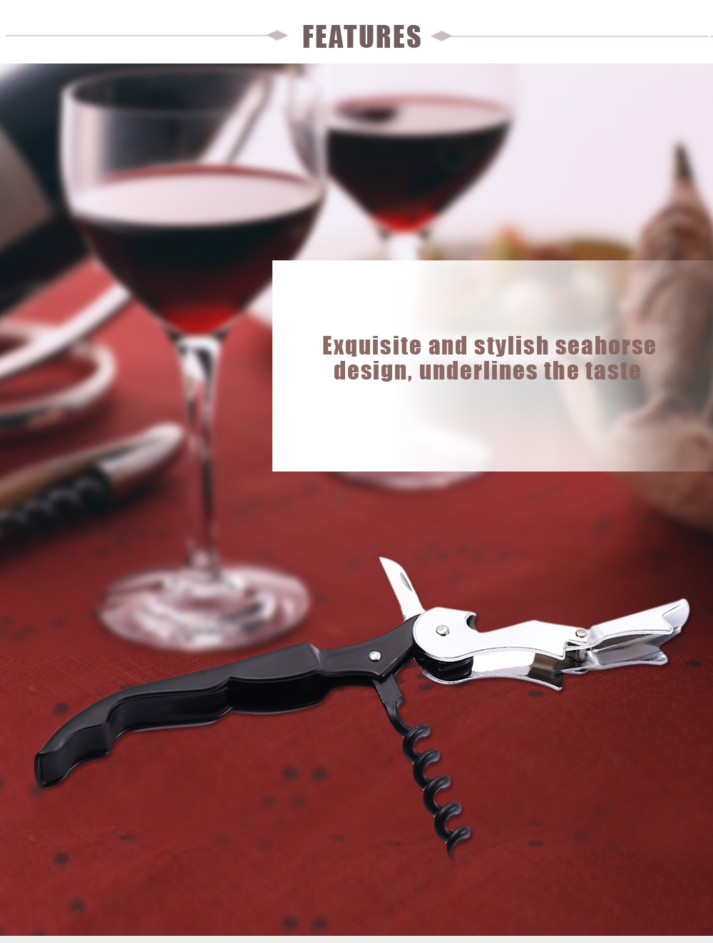 Multifunctional Stainless Steel Wine Beer Bottle Opener