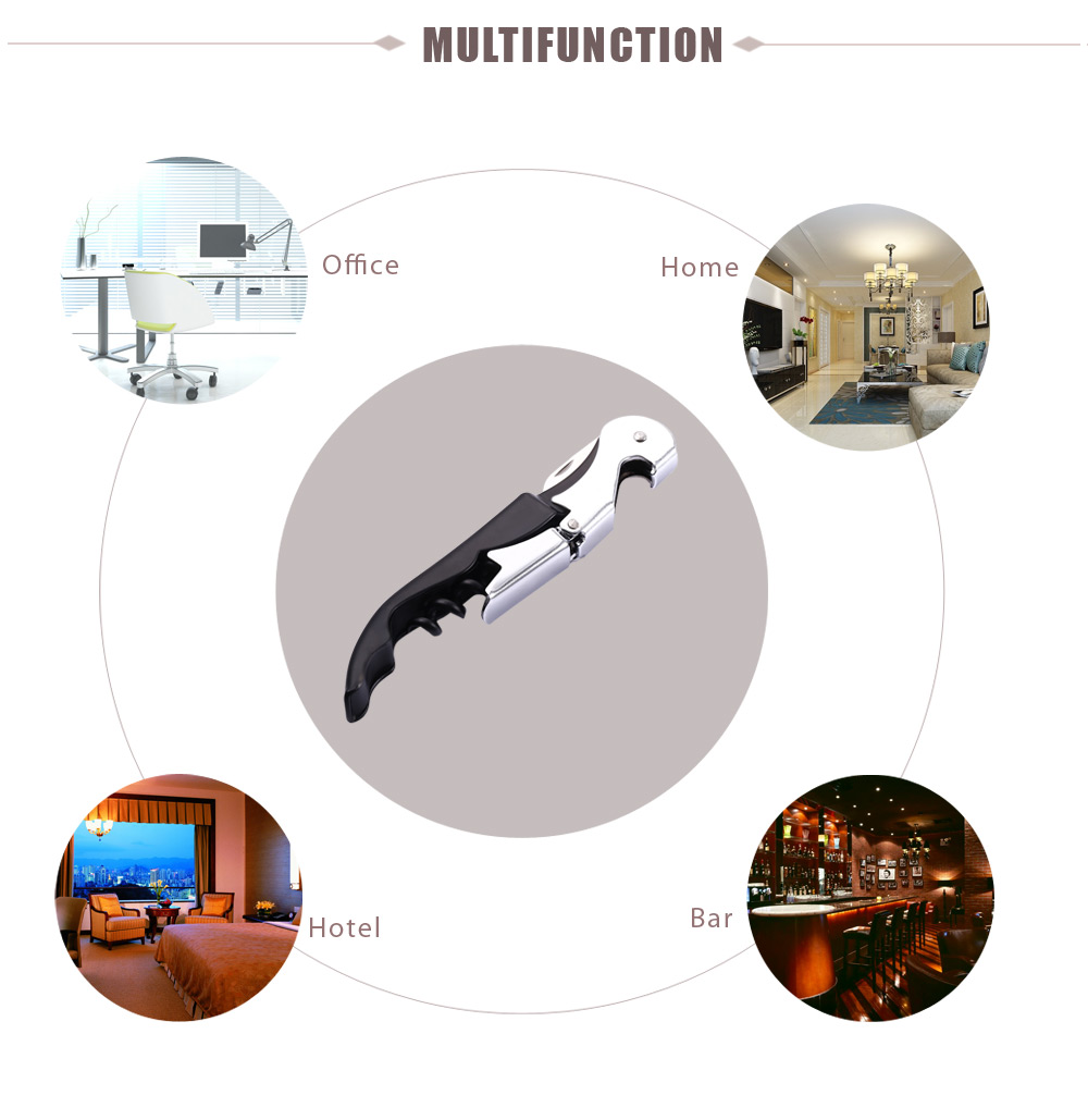 Multifunctional Stainless Steel Wine Beer Bottle Opener