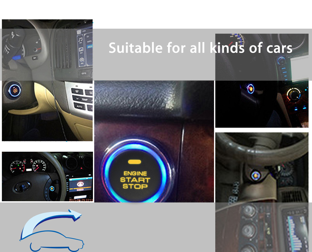9002 Car Engine Push Start Button RFID Lock Ignition Starter Keyless Entry Anti-theft Stop Immobilizer 9002 Car Engine Push Start Button RFID Lock Ignition Starter Keyless Entry Anti-theft Stop Immobilizer