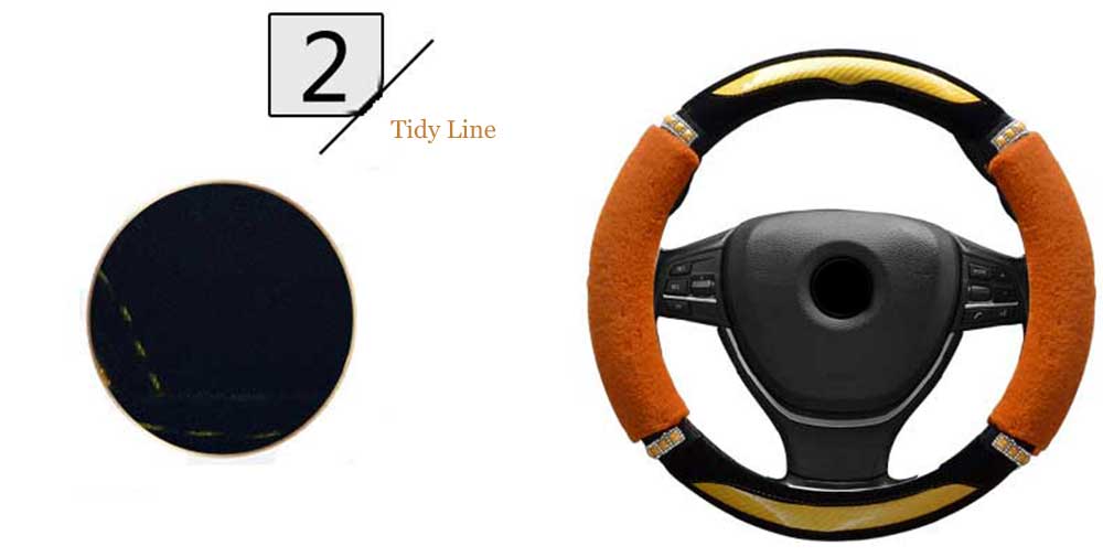 Fashionable Rhinestone-studded Candy Color Car Steering Wheel Cover for Women