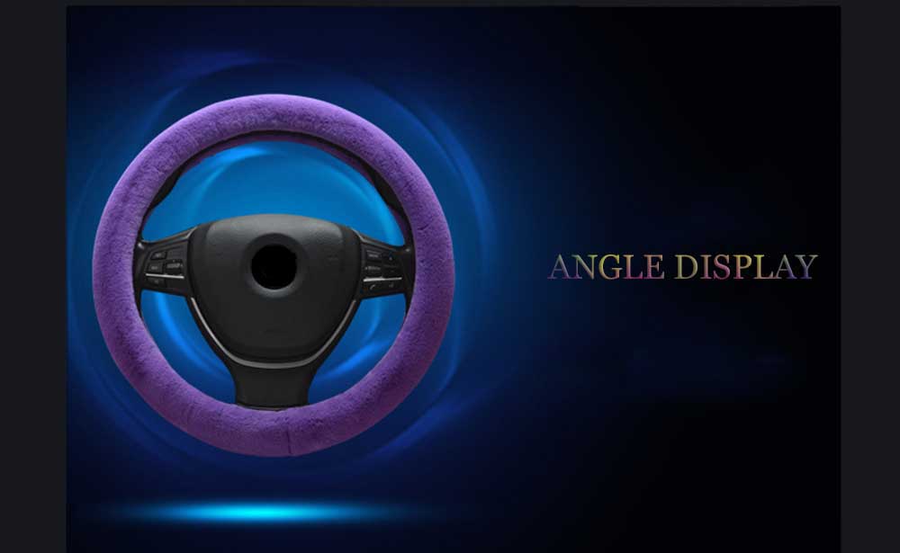 Casual Winter Pure Color Car Steering Wheel Cover