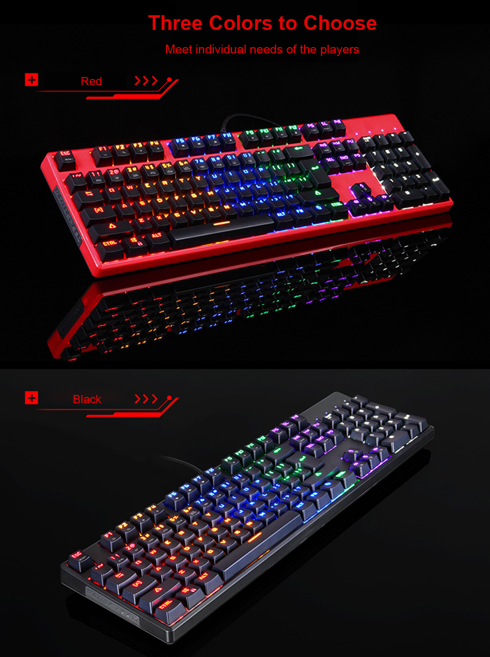 Motospeed CK107 Mechanical Keyboard with LED Backlit Motospeed CK107 Mechanical Keyboard with LED Backlit