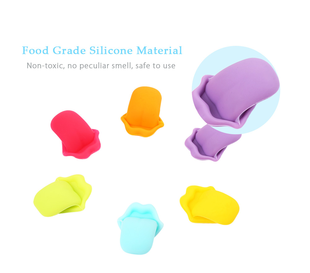 6pcs Silicone Tongue Shape Tea Bag Holder Cup Mug Recognizer Marker 6pcs Silicone Tongue Shape Tea Bag Holder Cup Mug Recognizer Marker