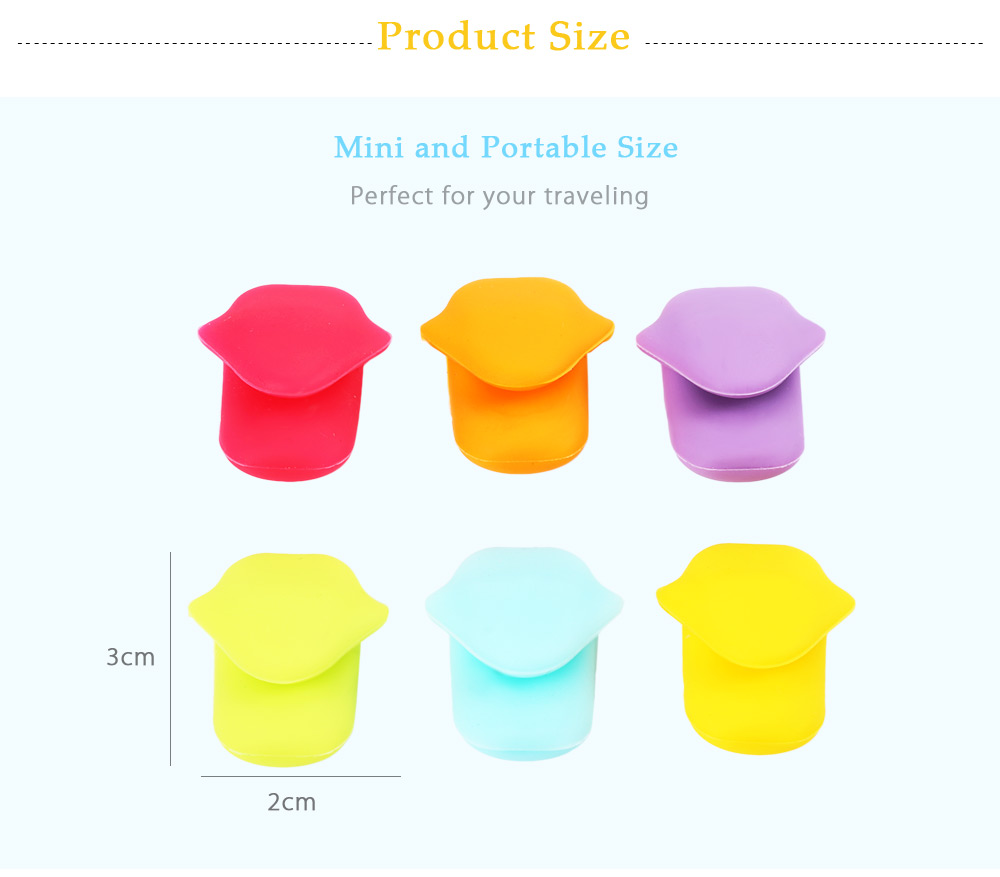 6pcs Silicone Tongue Shape Tea Bag Holder Cup Mug Recognizer Marker 6pcs Silicone Tongue Shape Tea Bag Holder Cup Mug Recognizer Marker