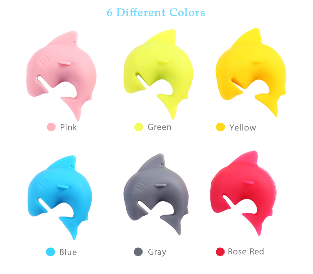 6pcs Silicone Shark Shape Tea Bag Holder Cup Mug Recognizer Marker 6pcs Silicone Shark Shape Tea Bag Holder Cup Mug Recognizer Marker