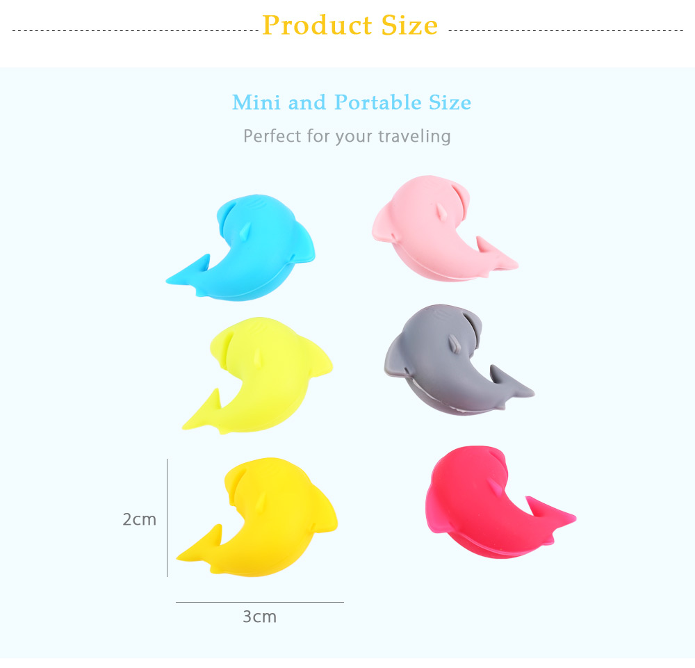 6pcs Silicone Shark Shape Tea Bag Holder Cup Mug Recognizer Marker 6pcs Silicone Shark Shape Tea Bag Holder Cup Mug Recognizer Marker