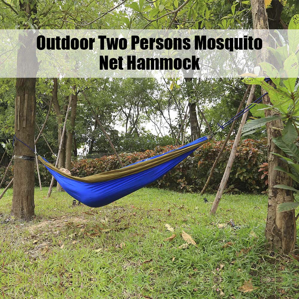 260 x 140CM Portable Two People Parachute Fabric Mosquito Net Hammock for Indoor Outdoor Use 260 x 140CM Portable Two People Parachute Fabric Mosquito Net Hammock for Indoor Outdoor Use