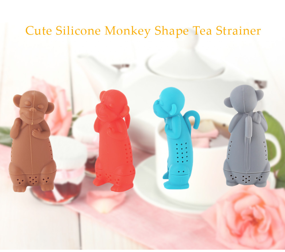 Cartoon Novelty Silicone Monkey Shape Mesh Tea Infuser Strainer Filter Cartoon Novelty Silicone Monkey Shape Mesh Tea Infuser Strainer Filter