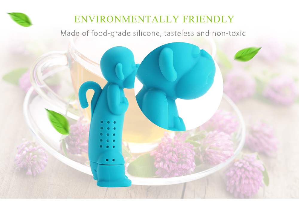 Cartoon Novelty Silicone Monkey Shape Mesh Tea Infuser Strainer Filter Cartoon Novelty Silicone Monkey Shape Mesh Tea Infuser Strainer Filter