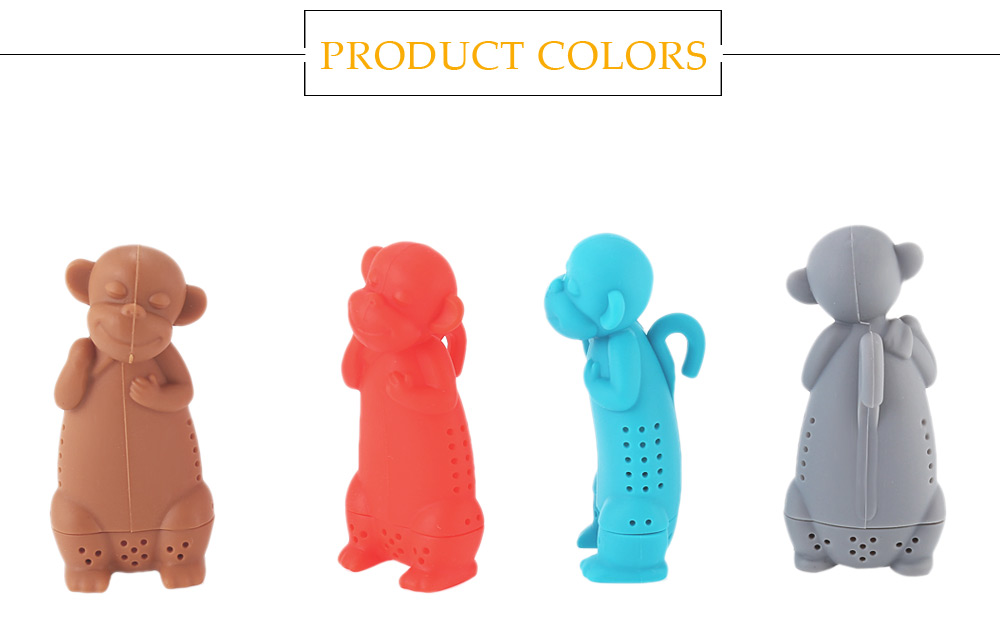 Cartoon Novelty Silicone Monkey Shape Mesh Tea Infuser Strainer Filter Cartoon Novelty Silicone Monkey Shape Mesh Tea Infuser Strainer Filter